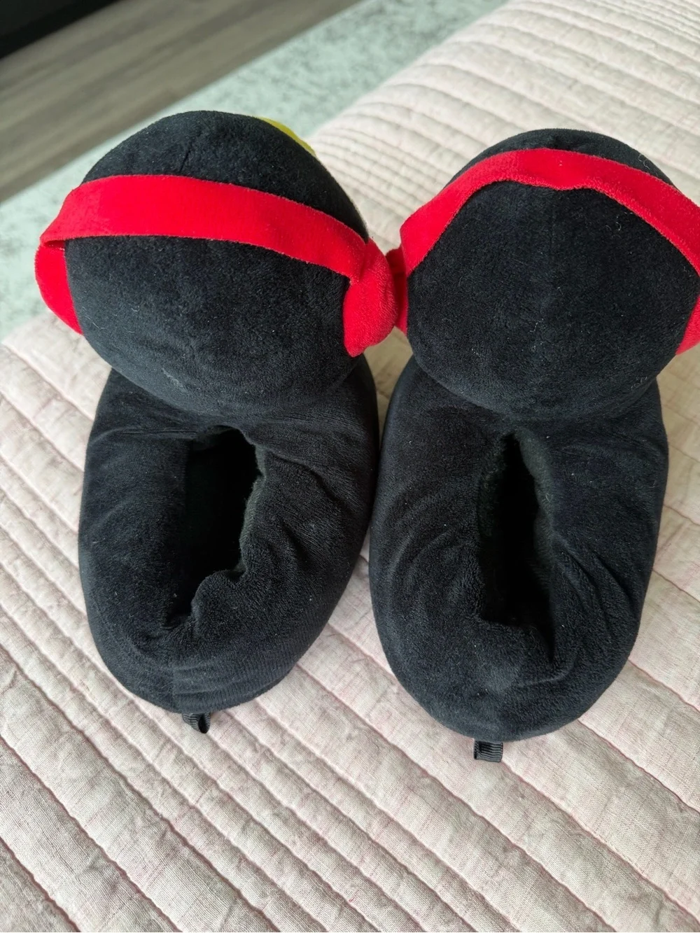 Black White Yellow Penguin Kids Slippers - Toddler 9-12